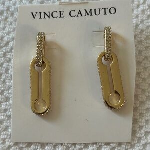 Vince Camuto New  Gold  Dangling Earrings